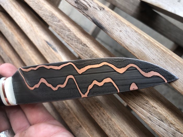 Kupferdamastmesser EDC